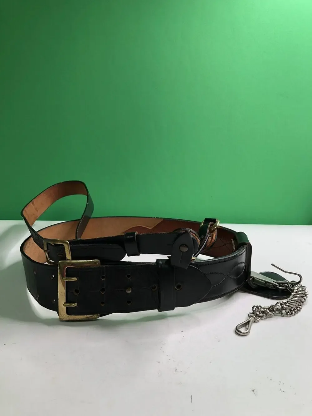 Vintage SPARTAN BRAND Armed Forces Equipment H. S. Meyer W. Germany BELT Leather